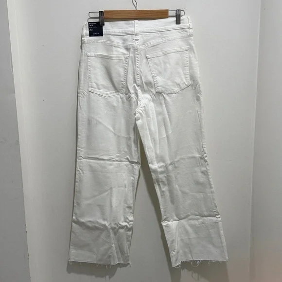 J. Crew Women’s Wide Leg Crop White Jeans Size 29 Flawed NWT - Picture 7 of 9